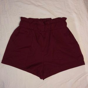 Burgundy dress shorts